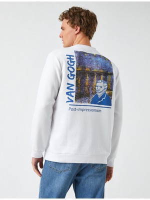 Koton Van Gogh Sweatshirt Lisanslı Baskılı