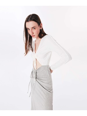 Twist Kumaş karışımlı elbise TS1220002208126