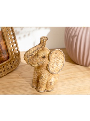 English Home Baby Elephant Biblo 10,5 x 8,5 x 15 cm Kahve