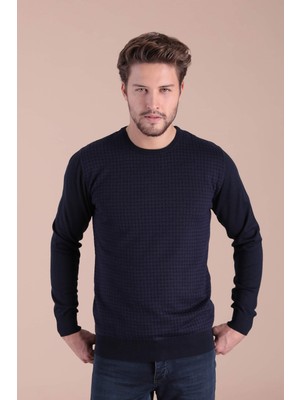 Ferraro Bisiklet Yaka Superfine Yün Kazak - Laci/mor