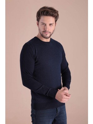 Ferraro Bisiklet Yaka Superfine Yün Kazak - Laci/saks