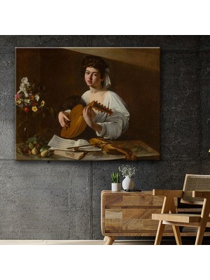 Voovart Michelangelo Caravaggio - Lute Player Kanvas Tablo - VOOV1742