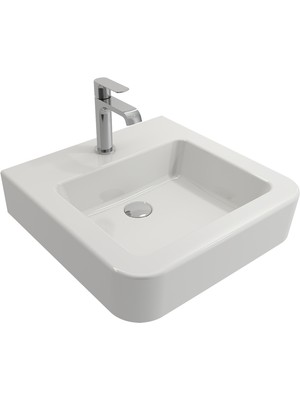 Bocchı Parma Lavabo 50 Cm - Parlak Beyaz