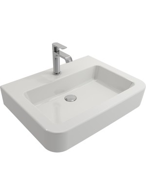 Bocchı Parma Lavabo 65 Cm - Parlak Beyaz