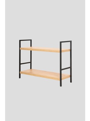 Mudesa Metal Masa Banyo Tezgah Organizer 2 Raflı Dekoratif Mutfak Banyo Düzenleyici