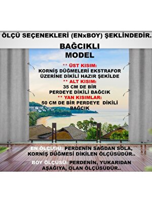 Altın Pamuk Her Ölçüde Enxboy Seçenekli Bağcıklı Balkon Perdesi-Balkon Brandası Gri Krem