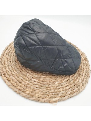 Sanalbolluk Kare Dikişli Erkek Kasket Siyah Renk