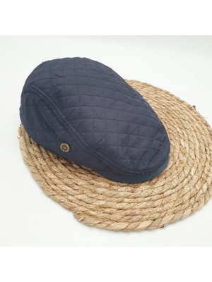 Sanalbolluk Kare Dikişli Erkek Kasket Lacivert Renk