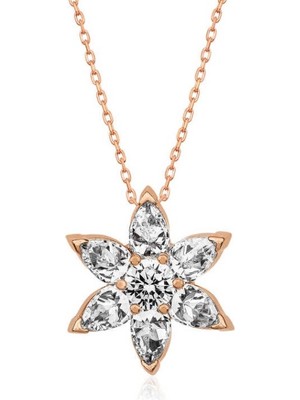 925 Gümüş Lotus Çiçeği 925 Ayar Gümüş Kolye