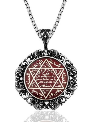 925 Gümüş Süleyman Mührü 925 Ayar Gümüş Kolye