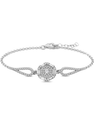 925 Gümüş Baget Taşlı 925 Ayar Gümüş Bileklik