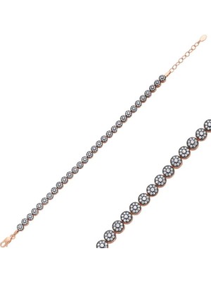 925 Gümüş Taşlı Su Yolu 925 Ayar Gümüş Bileklik