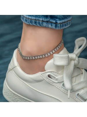 925 Gümüş Gurmet Zirkon Taşlı 925 Ayar Gümüş Halhal