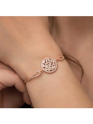 925 Gümüş Baget Taşlı 925 Ayar Gümüş Bileklik