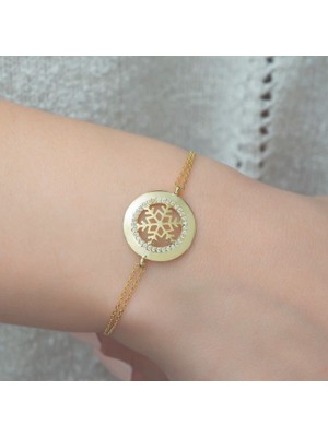 925 Gümüş Kar Tanesi 925 Ayar Gümüş Bileklik