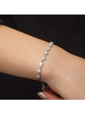 925 Gümüş Su Yolu Asansörlü Ayarlanabilir 925 Ayar Gümüş Bileklik