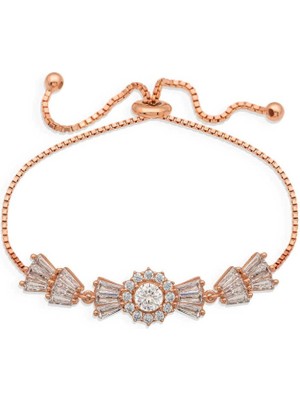 925 Gümüş Baget Taşlı Asansör 925 Ayar Gümüş Bileklik