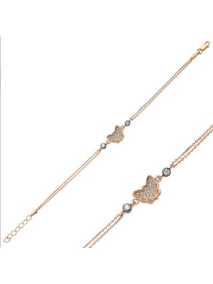 925 Gümüş Kelebek 925 Ayar Gümüş Bileklik