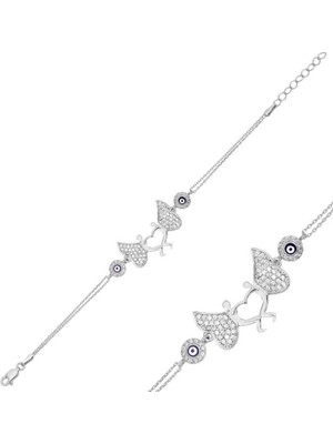 925 Gümüş Aşk Melekleri 925 Ayar Gümüş Bileklik