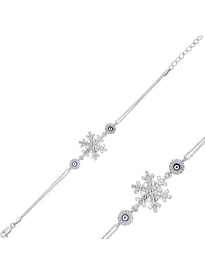 925 Gümüş Kar Tanesi 925 Ayar Gümüş Bileklik