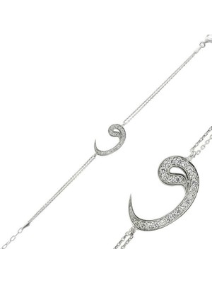 925 Gümüş Vav 925 Ayar Gümüş Bileklik