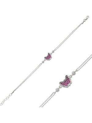 925 Gümüş Kelebek 925 Ayar Gümüş Bileklik