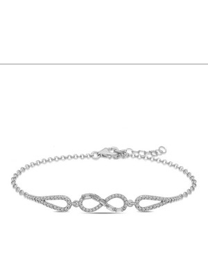 925 Gümüş Sonsuzluk 925 Ayar Gümüş Bileklik