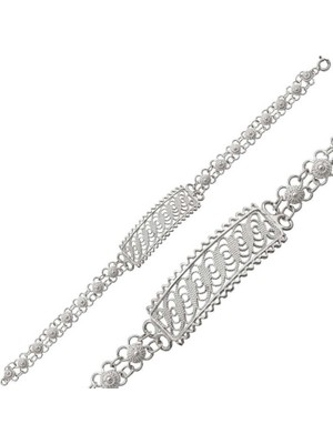 925 Gümüş Beypazarı Telkari 925 Ayar Gümüş Bileklik