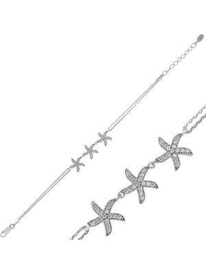 925 Gümüş Deniz Yıldızı 925 Ayar Gümüş Bileklik