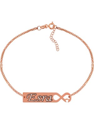 925 Gümüş Sonsuzluk Isim Yazılı 925 Ayar Gümüş Bileklik