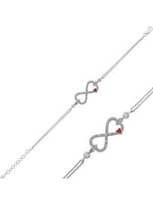 925 Gümüş Sonsuzluk Bayan 925 Ayar Gümüş Bileklik