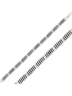 925 Gümüş Klasik Desen Erkek 925 Ayar Gümüş Bileklik