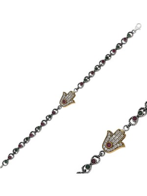 925 Gümüş Fatma Ana Eli 925 Ayar Gümüş Bileklik