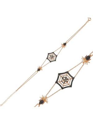 925 Gümüş Örümcek Ağı 925 Ayar Gümüş Bileklik