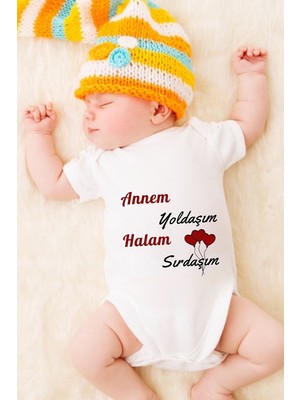 Tuğba Baby Özel Tasarım Bebek Zıbın - Çıtçıtlı Body (Anne Yoldaş Hala Sırdaş!)