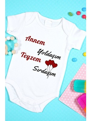 Tuğba Baby Özel Tasarım Bebek Zıbın Çıtçıtlı Body Anne Yoldaş Teyzem Sırdaş!