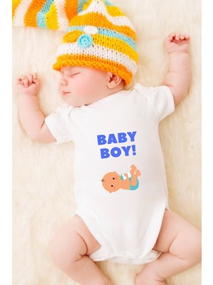 Tuğba Baby Özel Tasarım Bebek Zıbın Çıtçıtlı Body Baby Boy