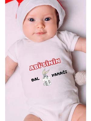 Tuğba Baby Özel Tasarım Bebek Zıbın - Çıtçıtlı Body (Abisinin Bal Yanağı)