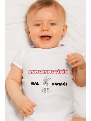 Tuğba Baby Özel Tasarım Bebek Zıbın - Çıtçıtlı Body (Anneannesinin Bal Yanağı)