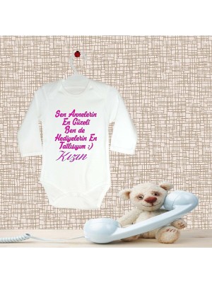 Tuğba Baby Annelerin En Güzeli Kızın Baskılı Bebek Zıbını