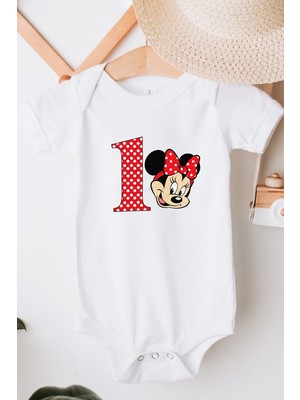Tuğba Baby 1 Yaş Minnie Baskılı Bebek Body & Zıbın