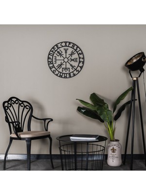 Diken Ragnarok Viking Sembolü Odin Valhala Ahşap Duvar Tablosu