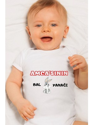 Tuğba Baby Özel Tasarım Bebek Zıbın - Çıtçıtlı Body (Amcasının Bal Yanağı)