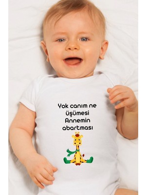 Tuğba Baby Özel Tasarım Bebek Zıbın - Çıtçıtlı Body (Zürafa)