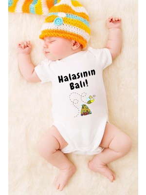 Tuğba Baby Özel Tasarım Bebek Zıbın Çıtçıtlı Body Halasının Balı