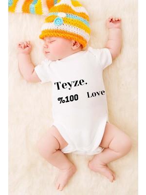 Tuğba Baby Özel Tasarım Bebek Zıbın 0-3 Yaşa Kadar Uygun(Teyze %100 Love)