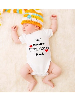 Tuğba Baby Özel Tasarım Bebek Zıbın 0 3 Yaşa Uygun Beni Yavaşca Teyzeme Bırak