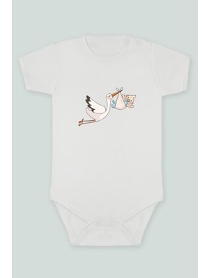 Tuğba Baby Pelikan Bebek 11 Baskılı Bebek Body Zıbın Kısa Kollu Çıt Çıtlı Badi