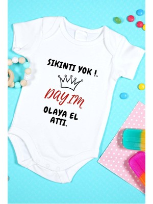 Tuğba Baby Özel Tasarım Bebek Zıbın Çıtçıtlı Body Sıkıntı Yok Dayım Olaya El Attı