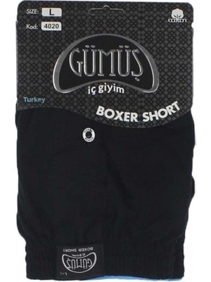 Gümüş Likralı Erkek Boxer 3lü